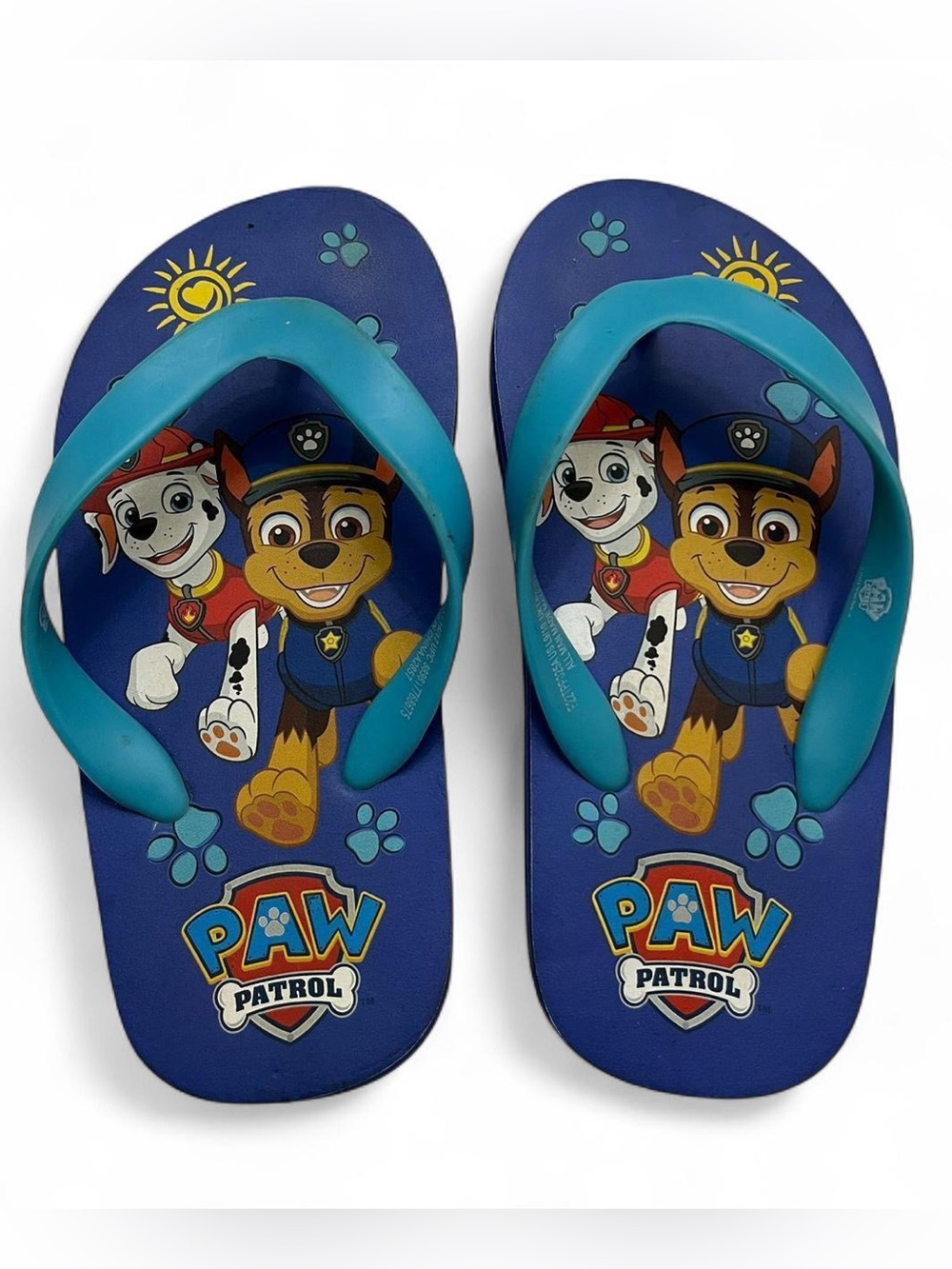 Paw Patrol 9/10 9C 9.5C 10C Blue Marshall Chase Thong Flip Flop Toddler Sandals